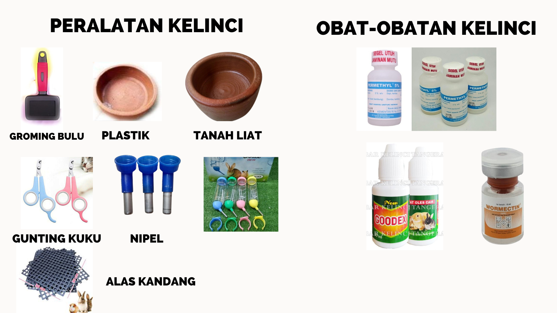 PERALATAN DAN OBAT-OBATAN KELINCI